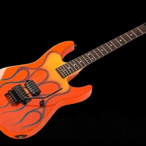 ESP George Lynch Kamikaze CS - Custom Shop Orange Hot Rod Flames Nouvel Arrivage