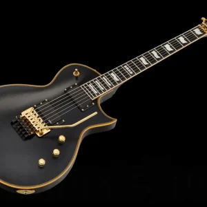 Offre Exclusive ESP Eclipse-II USA FR Floyd Rose EMG VBK Special Edition - Vintage Black w/ Gold Hardware