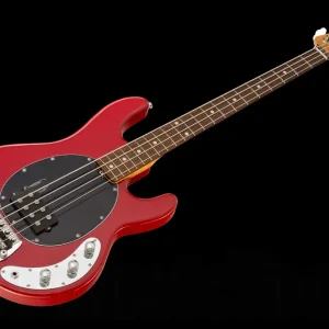 Prix Cassé Music Man USA Classic Stingray 4 CLR - Classic Red RW Flame BKPG