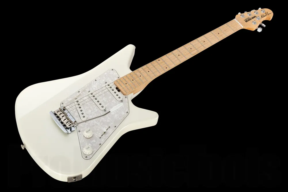 Offre Exclusive Music Man USA Albert Lee SSS Trem WP - White Pearl