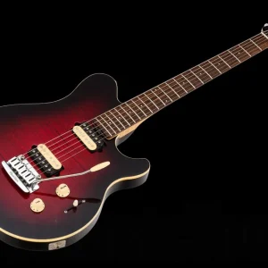 Music Man USA Axis Super Sport Trem BCB - Black Cherry Burst RW MH Soldes
