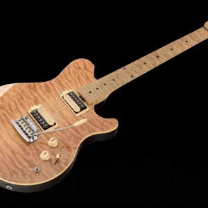 Promotion Saisonnière Music Man USA Reflex HH Trem Guitar NT - Natural MN Birdseye