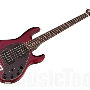 Seulement Aujourd'hui Music Man USA Stingray 5 HH CR - Candy Red - Rosewood Neck Limited Edition