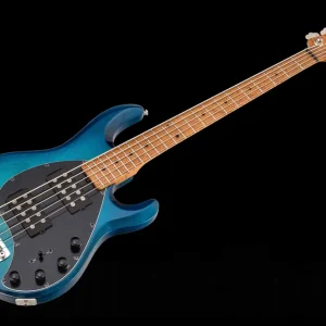 Offre Limitée Music Man USA Stingray 5 HH NB - PDN Neptune Blue Roasted Neck Limited Edition MN