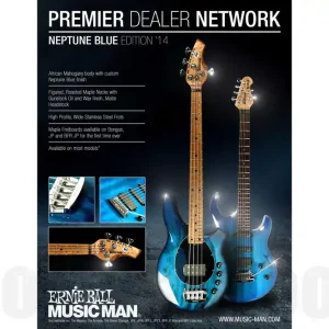 Prix Cassé Music Man USA Albert Lee HH STD NB - PDN Neptune Blue Roasted Neck Limited Edition