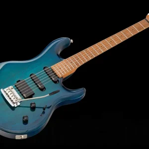 Music Man USA Luke NB - PDN Neptune Blue Roasted Neck Limited Edition MN Populaire