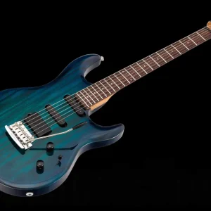 Music Man USA Luke III HSS NB - PDN Neptune Blue Roasted Neck Limited Edition RW - 1-pc body PV Achetez Aujourd'hui