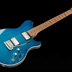 Music Man USA Reflex HH Trem Guitar NB - PDN Neptune Blue Roasted Neck Limited Edition MN Expédition Rapide