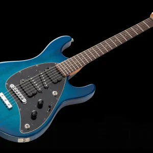Expédié Aujourd'hui Music Man USA Steve Morse STD NB - PDN Neptune Blue Roasted Neck Limited Edition RW