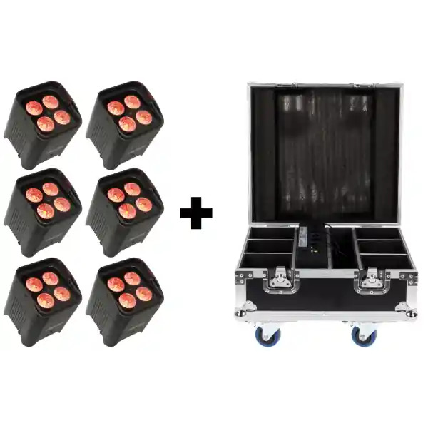 Algam LightingPACK 6 x EVENT PAR 412 HEX IP + FLIGHT CASE EVENTPAR 412 FC Commander Maintenant