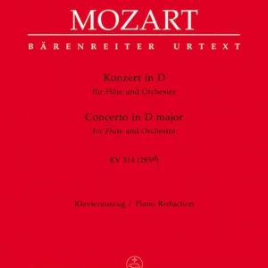Baerenreiter Verlag Concerto in D major K. 314 (285d) - Mozart/Brown/Hunteler - Flute/Piano Reduction - Sheet Music Meilleur Prix
