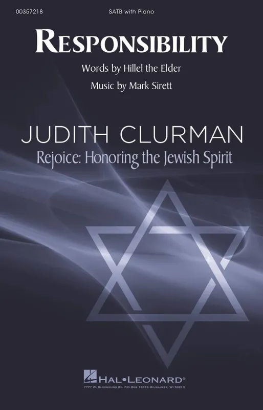 Nouvel Arrivage Hal Leonard Responsibility - Hebrew/Sirett - SATB