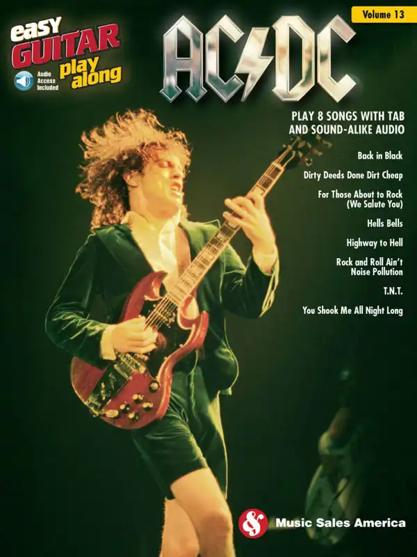 Wise Music Group AC/DC Easy Guitar Play-Along Volume 13 - Easy Guitar TAB - Book/Audio Online Super Prix