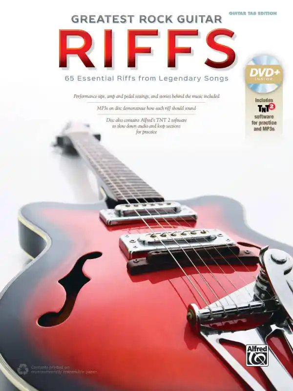 Promotion Saisonnière Alfred Publishing Greatest Rock Guitar Riffs - Guitar TAB - Book/DVD-ROM