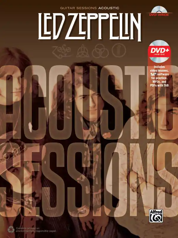 Retour Gratuit Alfred Publishing Led Zeppelin Acoustic Sessions - Guitar TAB - Book/DVD
