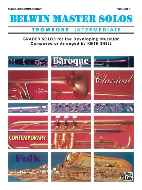Commande En Gros Belwin Belwin Master Solos, Volume 1 (Trombone)