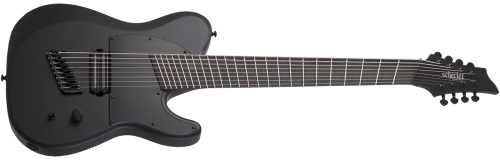 Schecter PT-8 MS Black Ops 8-String Electric Guitar - Satin Black Open Pore Nouvel Arrivage