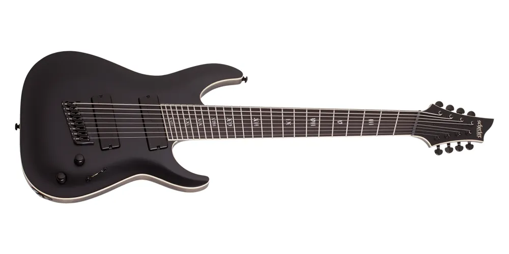 Schecter C-8 8-String Multiscale SLS Elite ‘‘Evil Twin‘‘ - Satin Black Offre Exclusive