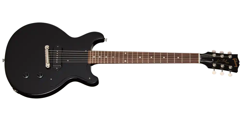 Bon Marché Gibson Les Paul Junior Double Cut Electric Guitar with Hardshell Case - Ebony