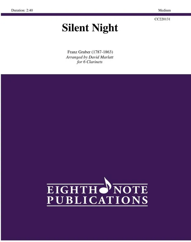 Satisfait Ou Remboursé Eighth Note Publications Silent Night - Gruber/Marlatt - Clarinet Sextet