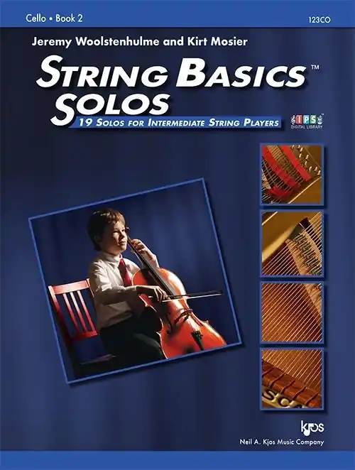 Kjos Music String Basics Solos Book 2 - Woolstenhulme/Mosier - Cello - Book/Audio Online Meilleur Choix
