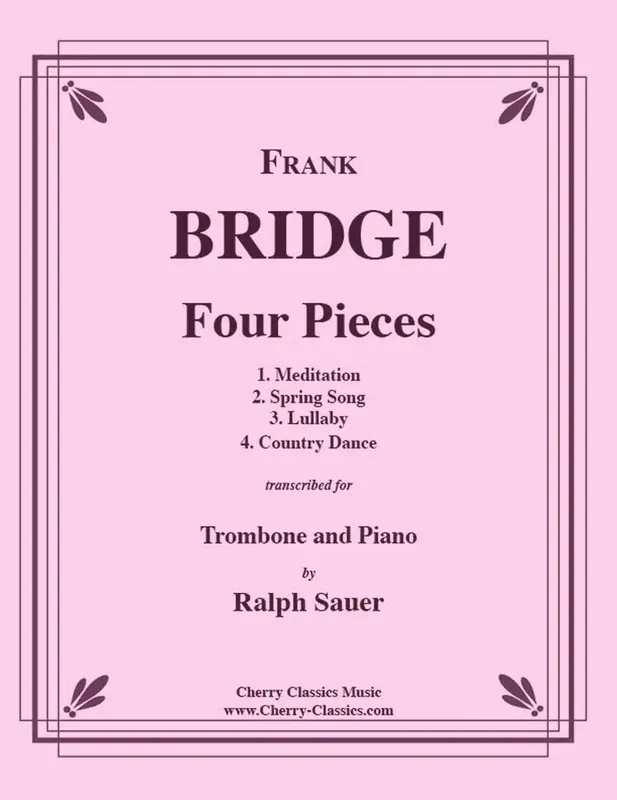 Cherry Classics Four Pieces - Bridge/Sauer - Trombone/Piano - Book Commande En Gros