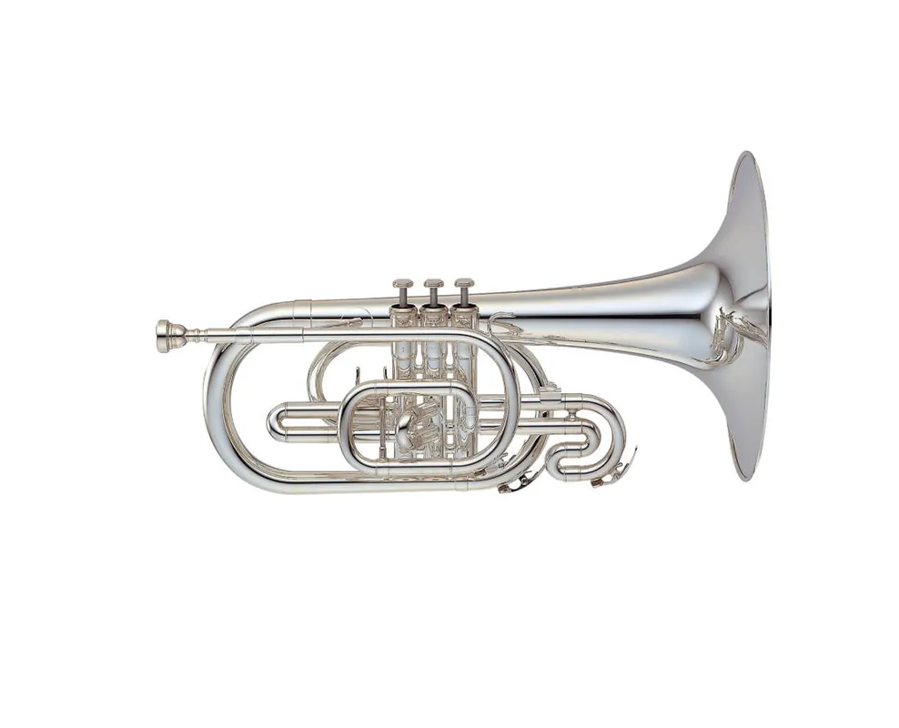 Soldes Yamaha Band YMP-204MS Marching Band Mellophone - Silver-Plated