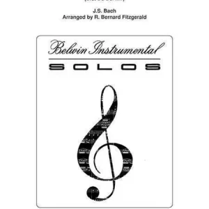 Vente Flash Belwin Aria (Bist du bei Mir)