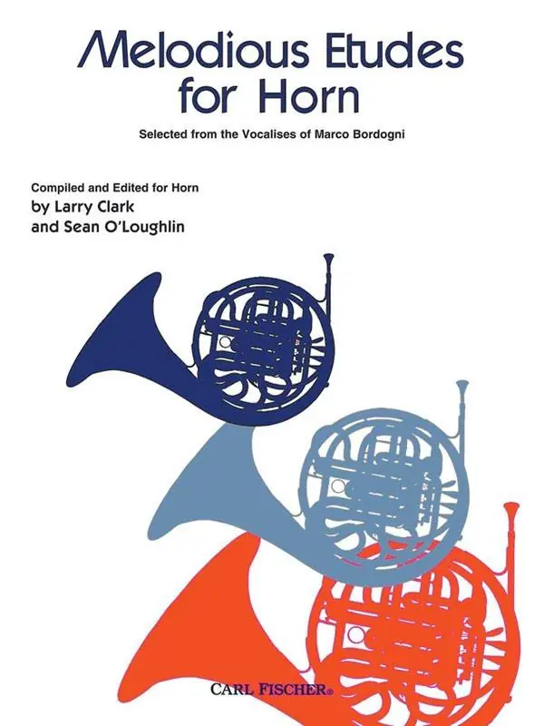 Carl Fischer Melodious Etudes for Horn - Bordogni/Clark/O‘Loughlin - F Horn - Book Promotion
