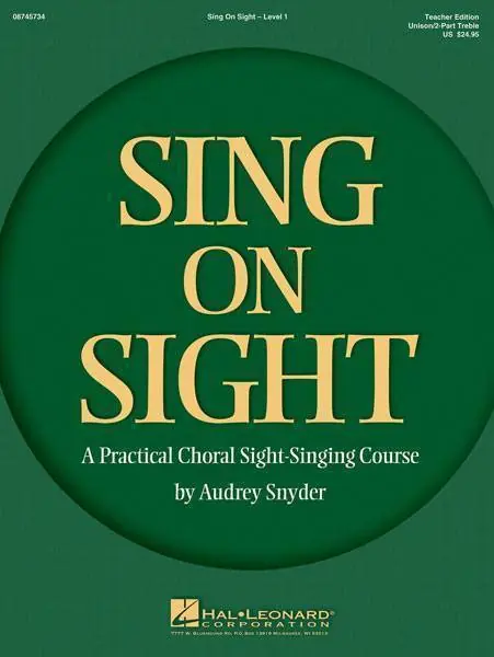 Hal Leonard Sing on Sight Meilleur Prix