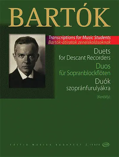 Editio Musica Budapest Duets for Descant Recorders (from the Children‘s and Female Choruses) - Bartok/Kerekfy - Book Réduction