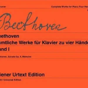 Wiener Urtext Edition Complete Works for Piano Four Hands, Vol 1 - Beethoven/Fussl - Piano Duet (1 Piano, 4 Hands) - Book Petit Prix