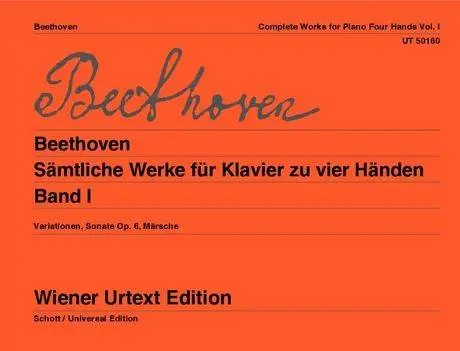 Wiener Urtext Edition Complete Works for Piano Four Hands, Vol 1 - Beethoven/Fussl - Piano Duet (1 Piano, 4 Hands) - Book Petit Prix