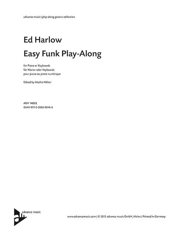 Advance Music Easy Funk Play-Along - Harlow - Piano - Book Pas Cher