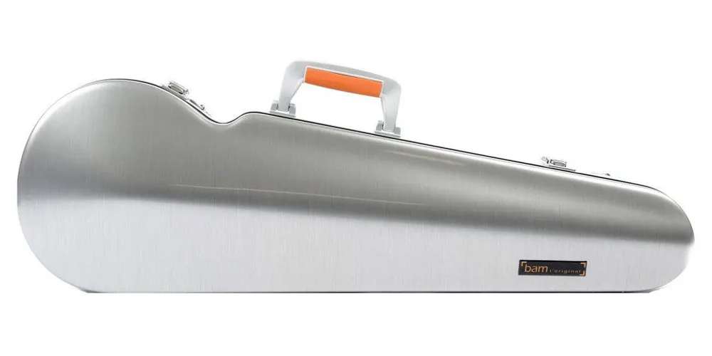 Bam Cases La Defense Hightech Contoured Violin Case - Brushed Aluminum Marque