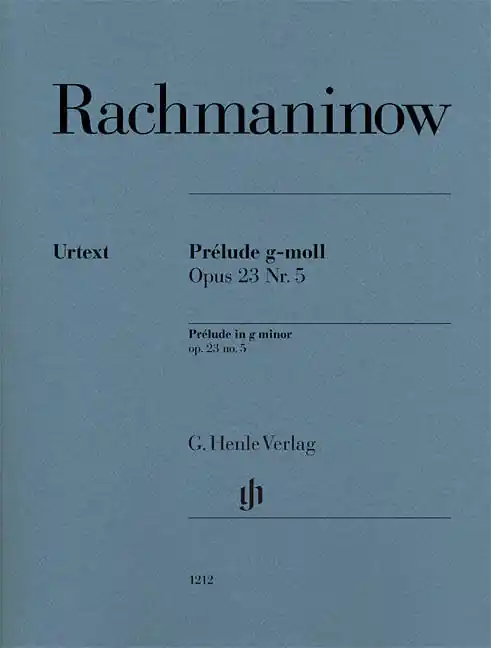 G. Henle Verlag Prelude g minor op. 23 no. 5 - Rachmaninoff /Rahmer /Hamelin - Piano - Sheet Music Vente Directe