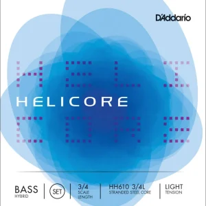 D‘Addario Orchestral HH610 3/4L - Helicore Hybrid Bass String Set, 3/4 Scale, Light Tension Acheter Direct