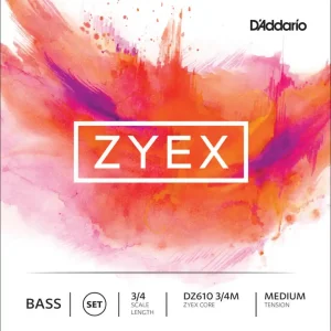 Dernier Modèle D‘Addario Orchestral Zyex String Bass Set 3/4 Medium