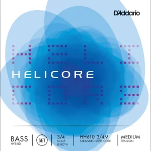 D‘Addario Orchestral HH610 3/4M - Helicore Hybrid Bass String Set, 3/4 Scale, Medium Tension Commander Vite