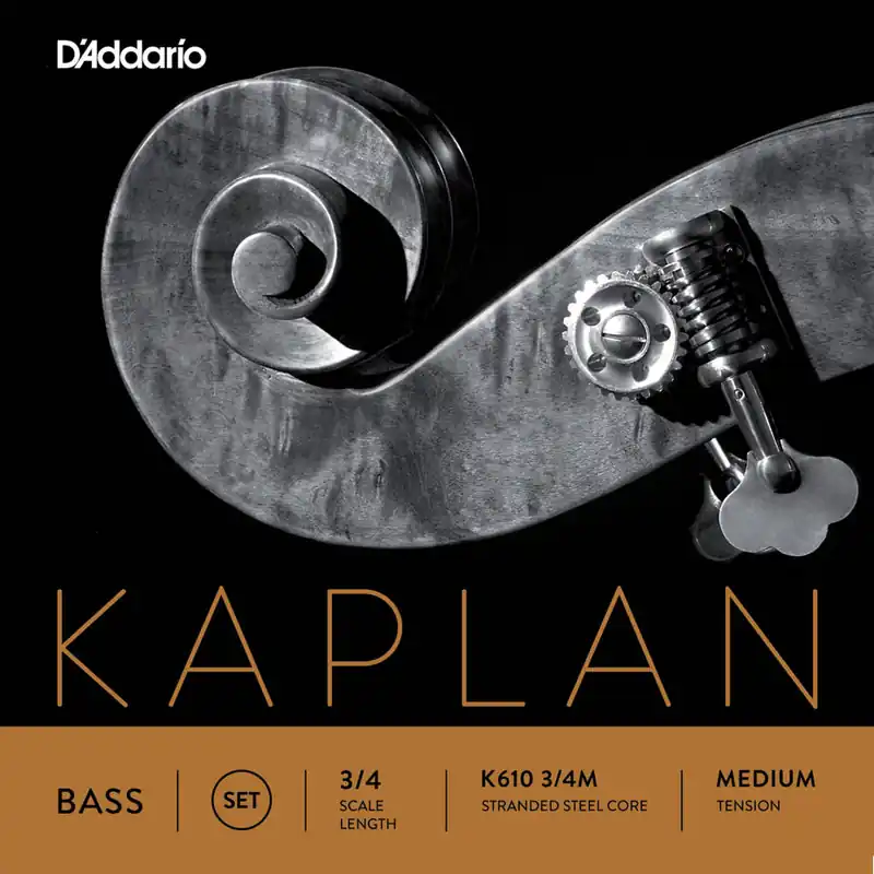 Promotion Saisonnière D‘Addario Orchestral K610 3/4M - Kaplan Bass String Set, 3/4 Scale, Medium Tension