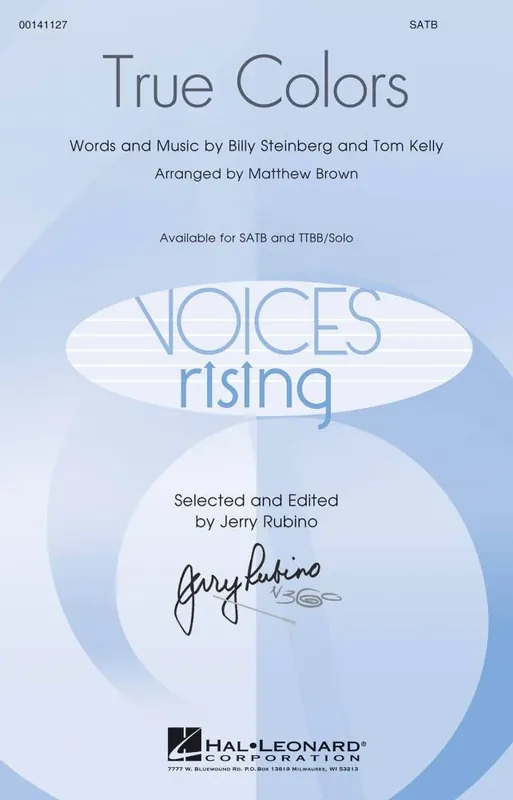 Promotion Hal Leonard True Colors- Steinberg/Kelly/Brown - SATB