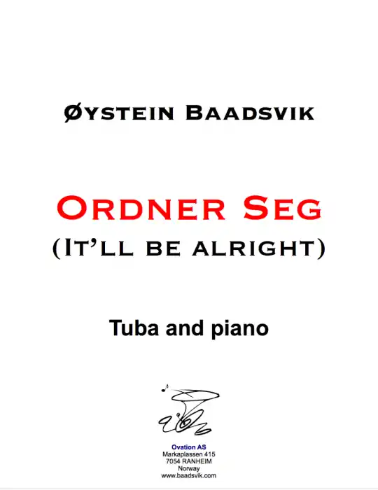 Cimarron Music Press Ordner Seg (It‘ll be alright) - Baadsvik - Tuba/Piano Acheter Direct