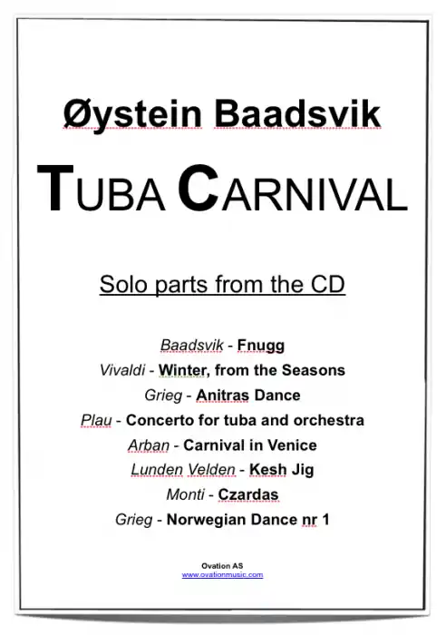 Seulement Aujourd'hui Cimarron Music Press Tuba Carnival (Solo Parts Collection) - Baadsvik - Tuba - Book