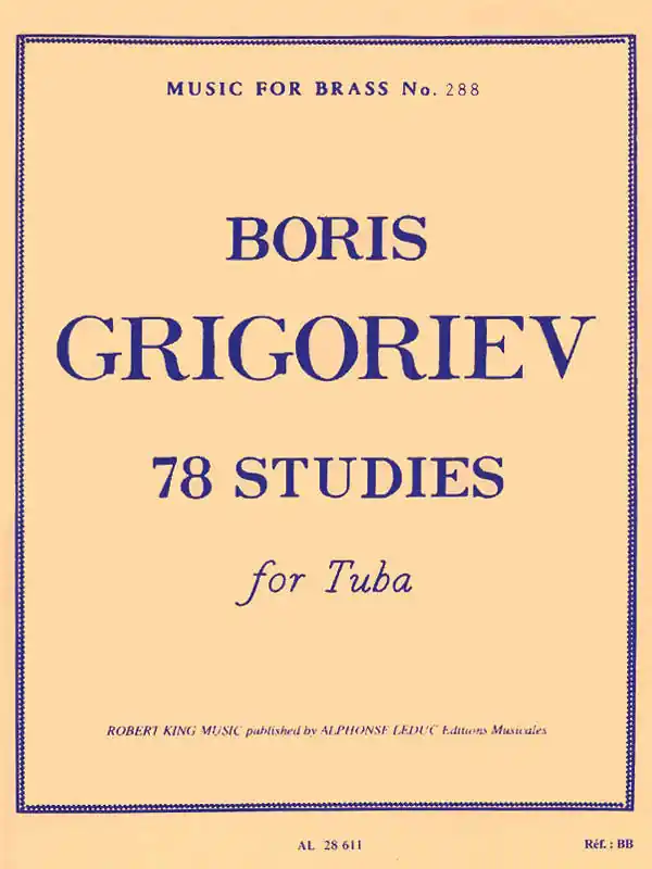 Alphonse Leduc 78 Studies - Grigoriev - Tuba - Book Acheter Direct