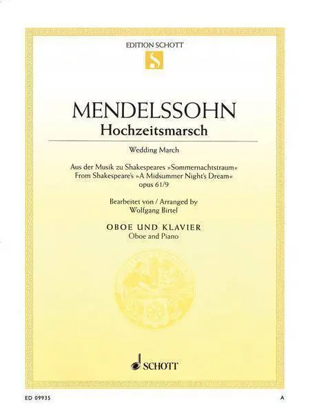 Haute Qualité Schott Wedding March - Op. 61, No. 9
