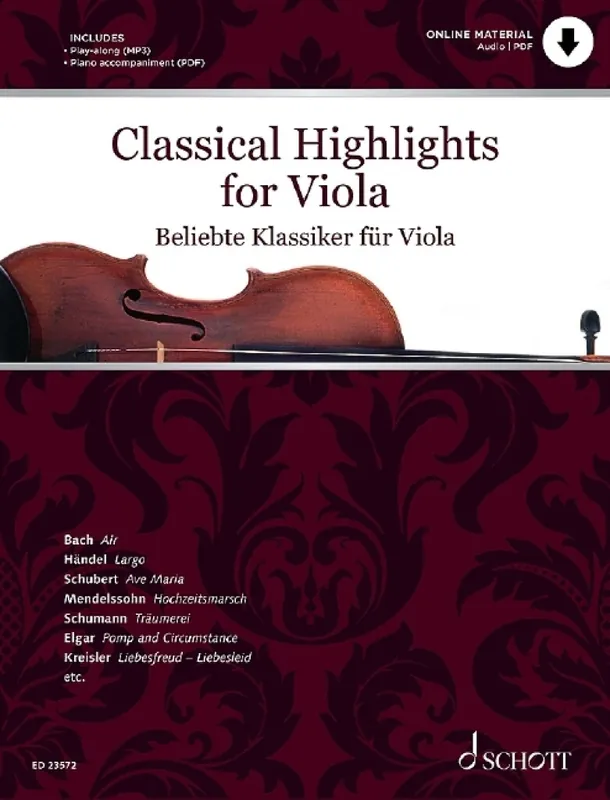 Schott Classical Highlights for Viola - Mitchell - Viola - Book/Media Online Dernier Modèle