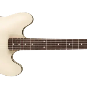 Fender Tom DeLonge Starcaster, Rosewood Fingerboard, Black Hardware - Satin Olympic White Certifié