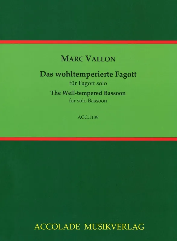 Meilleure Vente Accolade Musikverlag The Well-Tempered Bassoon - Bach/Vallon - Bassoon - Book