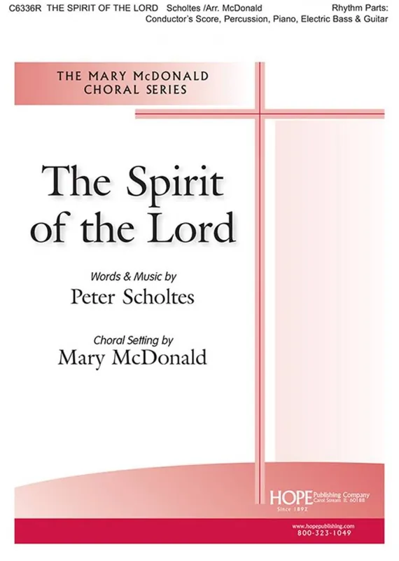 Prix Choc Hope Publishing Co The Spirit of the Lord - Scholtes/McDonald - Rhythm Parts