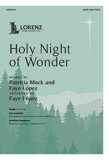 Affaire À Saisir Lorenz Publishing Co. Holy Night of Wonder - Mock/Lopez - SATB
